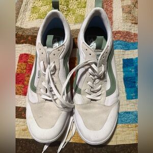 Vans Classic White and Green Shoes